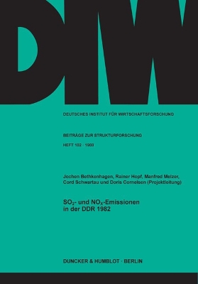 Book cover for So2- Und Nox-Emissionen in Der Ddr 1982