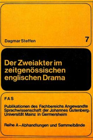 Cover of Der Zweiakter Im Zeitgenoessischen Englischen Drama