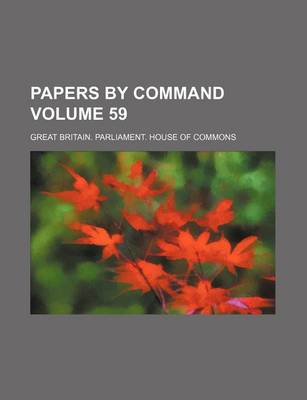 Book cover for Papers by Command Volume 59