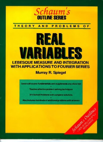 Book cover for Schaum's Outline of Real Variables