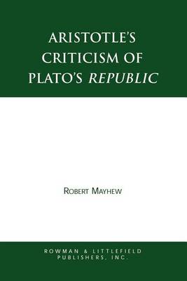 Book cover for Aristotle's Criticism of Plato's Republic