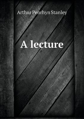 Book cover for A lecture