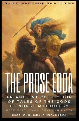 Book cover for THE PROSE EDDA (Translated & Annotated with 35 Stunning Illustrations)