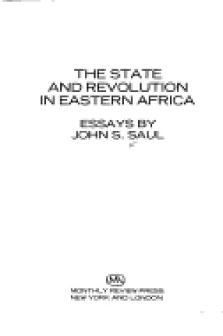 Cover of State & Revolution in Eastern Africa