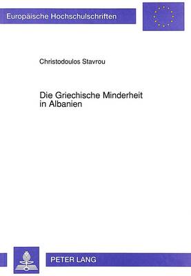 Cover of Die Griechische Minderheit in Albanien