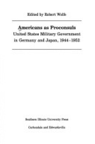 Cover of Americans as Proconsuls