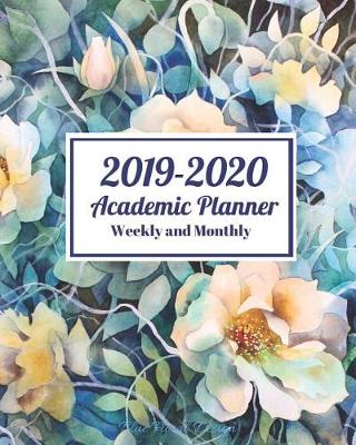 Cover of 2019-2020 Academic Planner Weekly and Monthly Blue Floral Design