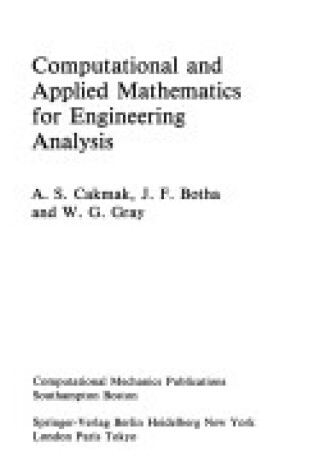 Cover of Computational and Applied Mathematics for Engineering Analysis