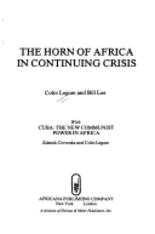 Cover of The Horn of Africa in Continuing Crisis
