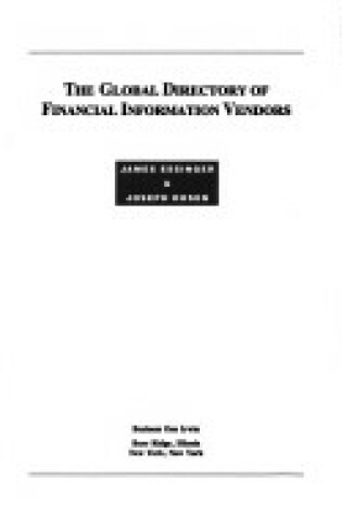 Cover of Global Directory of Financial Information Vendors