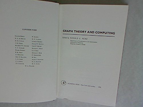 Book cover for Graph Theory and Computing