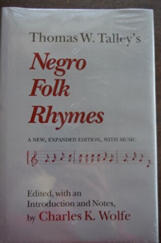 Cover of Thomas W. Talley's Negro Folk Rhymes