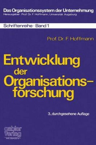 Cover of Entwicklung der Organisationsforschung