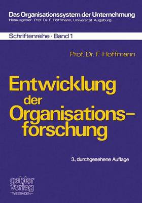 Cover of Entwicklung der Organisationsforschung