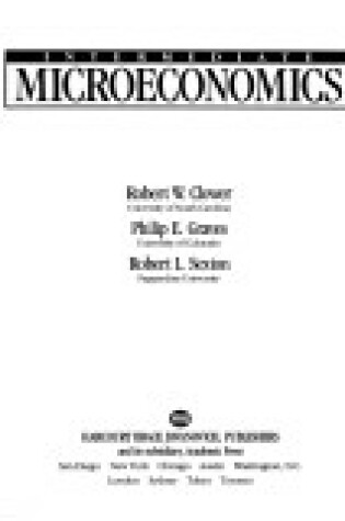 Cover of Clower Intermediate Microeconomics