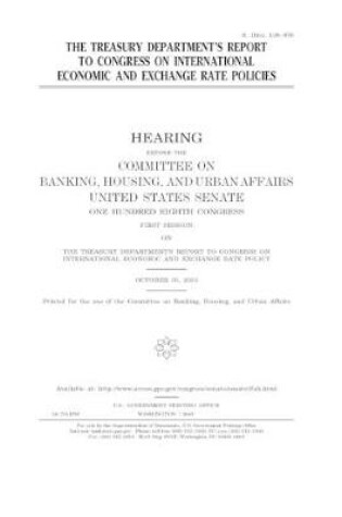 Cover of The Treasury Department's report to Congress on international economic and exchange rate policies