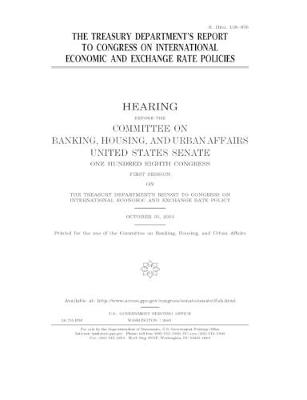 Book cover for The Treasury Department's report to Congress on international economic and exchange rate policies