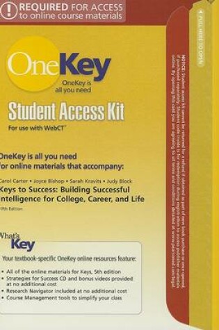 Cover of Keys to Success Onekey Webct P