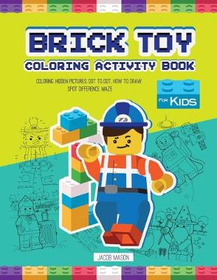 Book cover for Brick Toy Coloring Activity Book for Kids