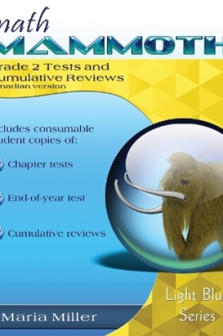 Cover of Math Mammoth Grade 2 Tests and Cumulative Revisions, International Version (Canada)