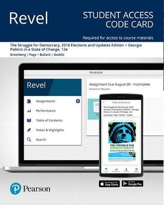 Book cover for Revel for Struggle for Democracy, 2018 Elections and Updates Edition + Georgia Politics in a State of Change -- Access Card