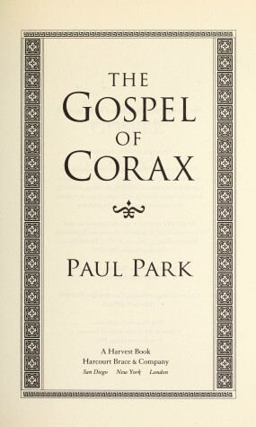 Book cover for The Gospel of Corax