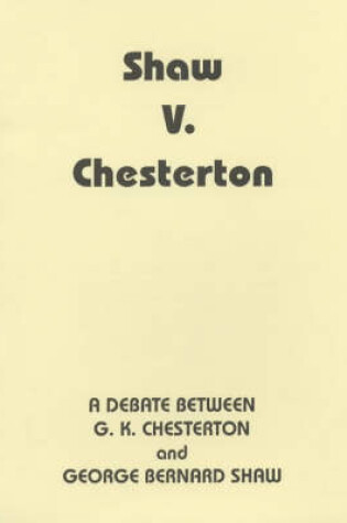 Cover of Shaw V. Chesterton