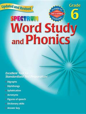 Cover of Word Study and Phonics, Grade 6