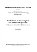 Book cover for Minderheiten Im Spannungsfeld Von Markt Und Regulierung