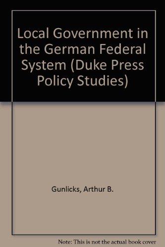 Book cover for Local Government in the German Federal System