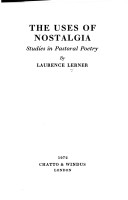 Book cover for The Uses of Nostalgia