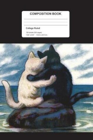 Cover of Two Cats Hugging Composition Book