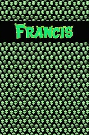 Cover of 120 Page Handwriting Practice Book with Green Alien Cover Francis