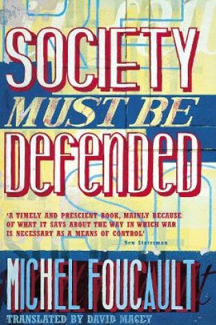 Cover of Society Must Be Defended