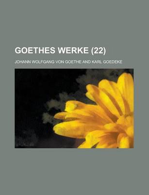 Book cover for Goethes Werke (22)