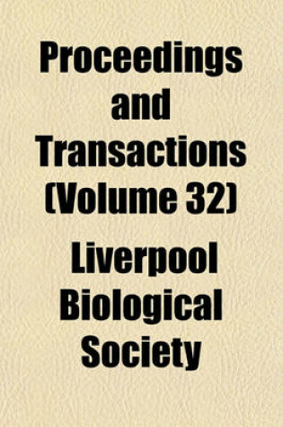 Cover of Proceedings and Transactions (Volume 32)