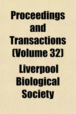 Book cover for Proceedings and Transactions (Volume 32)