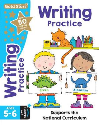 Book cover for Gold Stars Writing Practice Ages 5-6 Key Stage 1