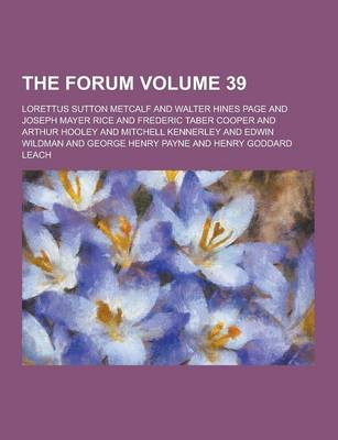 Book cover for The Forum Volume 39