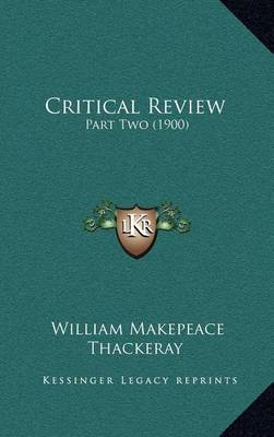 Book cover for Critical Review