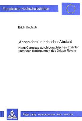 Cover of Ahnenlehre in Kritischer Absicht