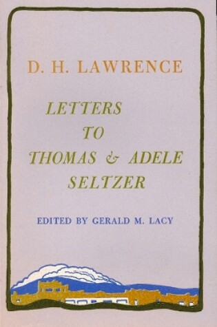 Cover of Letters to Thomas & Adele Seltzer