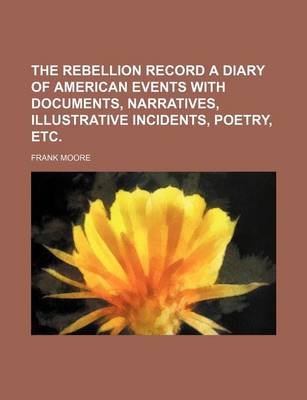 Book cover for The Rebellion Record a Diary of American Events with Documents, Narratives, Illustrative Incidents, Poetry, Etc.