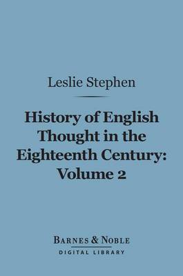 Book cover for History of English Thought in the Eighteenth Century, Volume 2 (Barnes & Noble Digital Library)