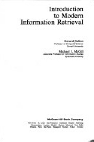 Cover of Introduction to Modern Information Retrieval