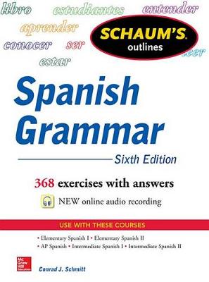 Cover of Schaum's Outline of Spanish Grammar 6e