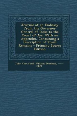 Cover of Journal of an Embassy from the Governor General of India to the Court of Ava