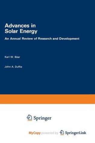 Cover of Advances in Solar Energy