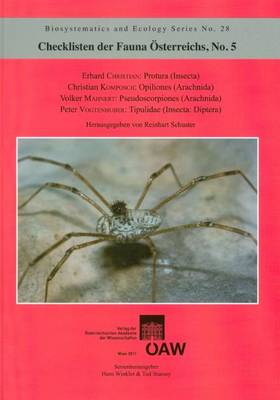 Cover of Checklisten Der Fauna Osterreichs, No.5