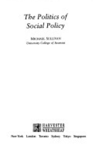 Cover of The Politics of Welfare